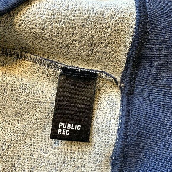 NEW Public Rec Sweater Mens Small Blue Sweatshirt Weekend Crew Pima French Terry - Picture 9 of 12